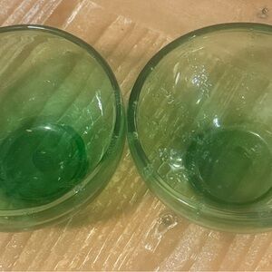 Green Glass Bowls